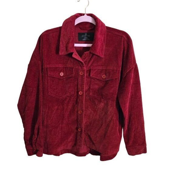 Empyre Aria Wine Corduroy Shirt Jacket Shacket Size XS - Picture 2 of 5